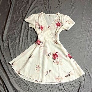 White Small Flower Dress